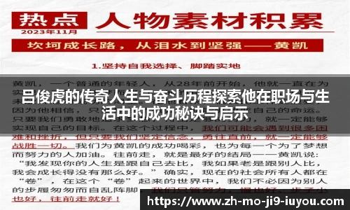 吕俊虎的传奇人生与奋斗历程探索他在职场与生活中的成功秘诀与启示